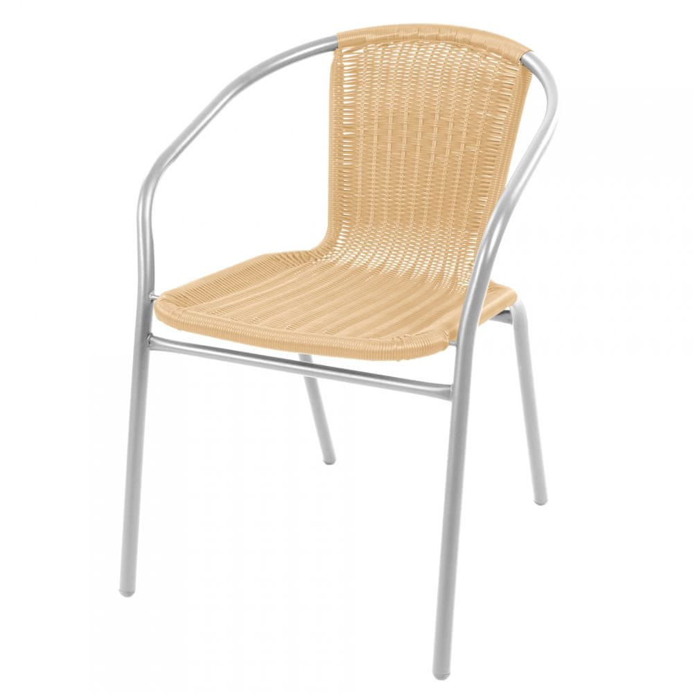 Linder Exclusiv Záhradná stolička RATAN Silver/Beige